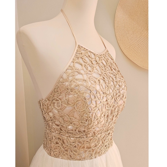 B Darling Halter Sparkling Gown - Picture 4 of 7